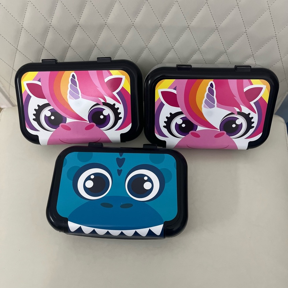 Zipit Recycled Plastic Pencil Box Pink Unicorn 2Pk